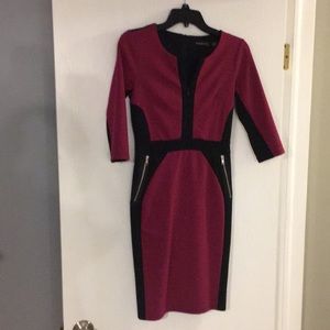 Slimming Business Casual Dress with zipper detail